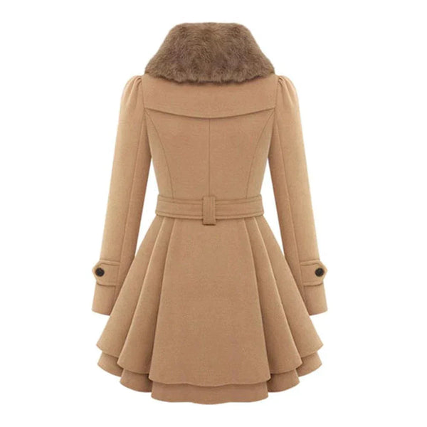 Karl's Elegant Coat – Double Breasted & Faux Fur Collar