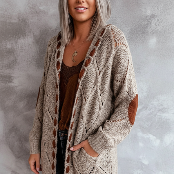 Leonie: Timeless cardigan with patches
