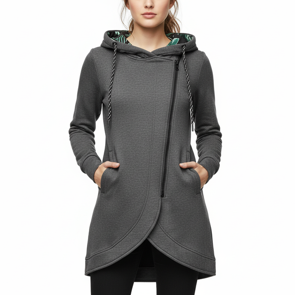 Maximilian Asymmetrical Hoodie | Flower food | Casual