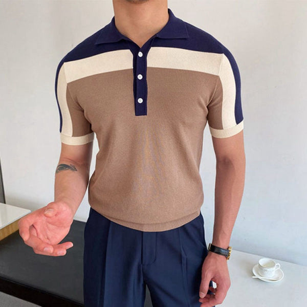 Liam | Trendy color block polo shirt for men