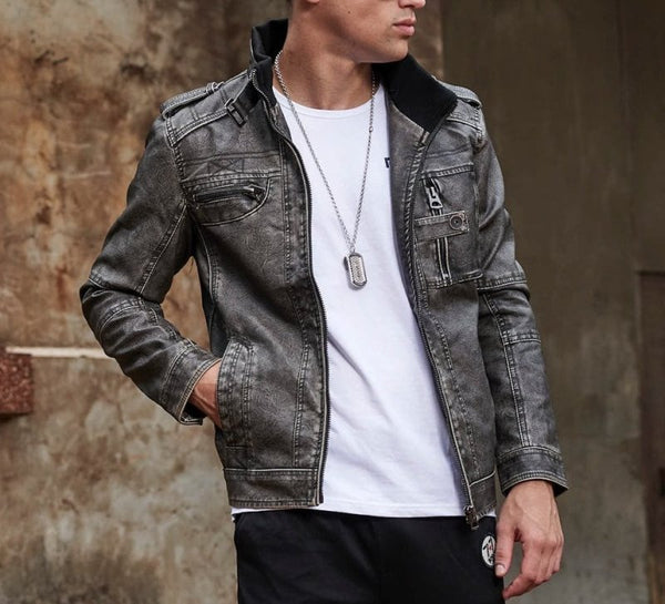 Luke | Men's slim-fit biker jacket