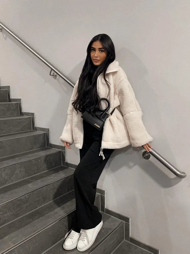 Mila Cozy teddy fleece jacket