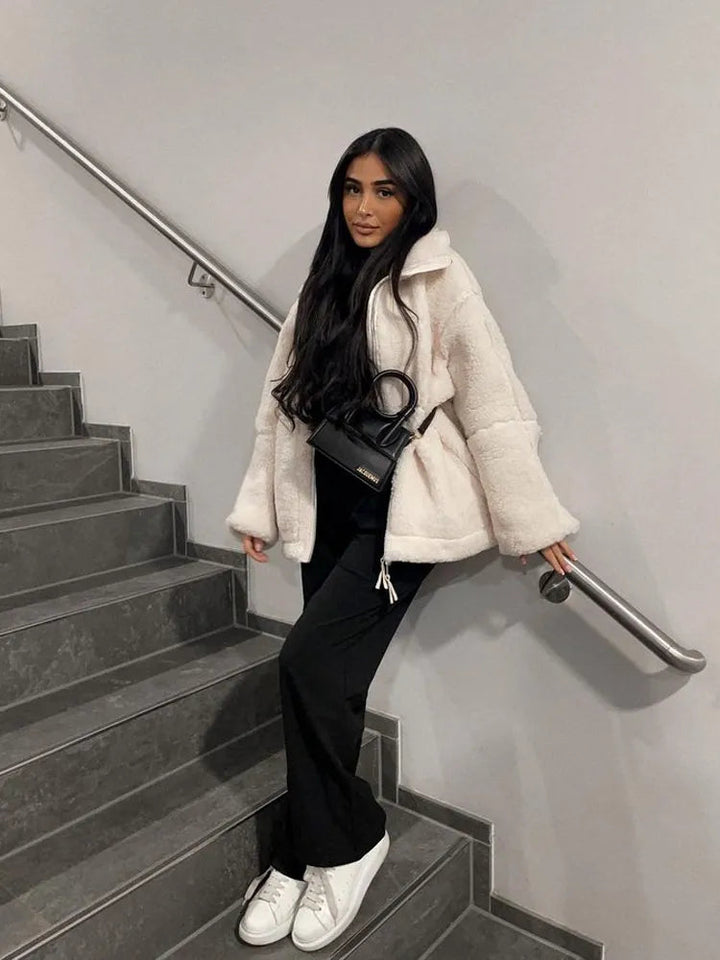 Mila Cozy teddy fleece jacket