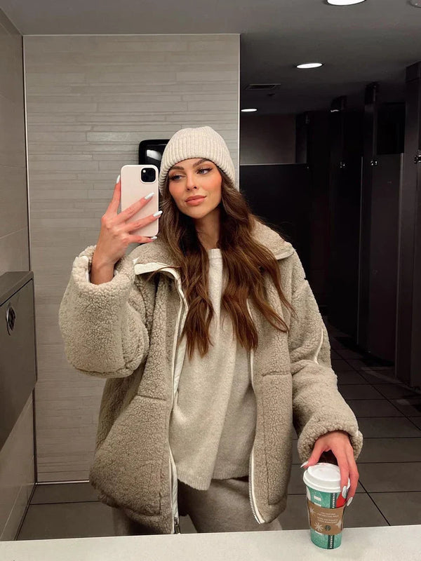 Mila Cozy teddy fleece jacket
