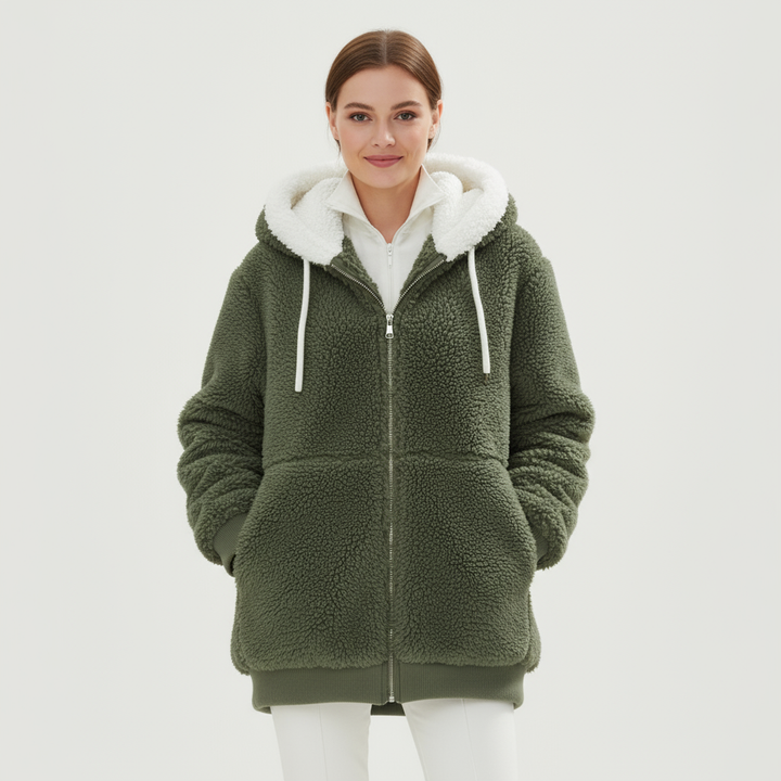 Elena: Elegant fleece jacket for the style-conscious