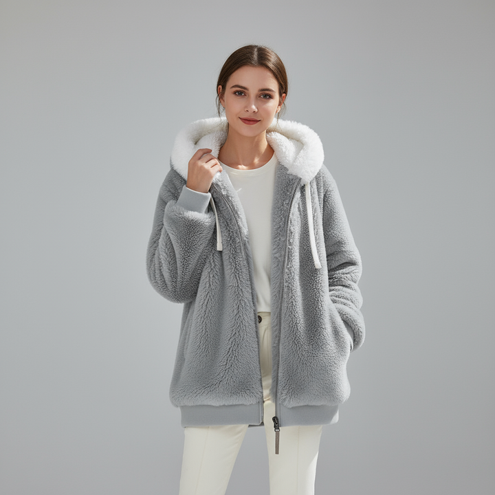 Elena: Elegant fleece jacket for the style-conscious