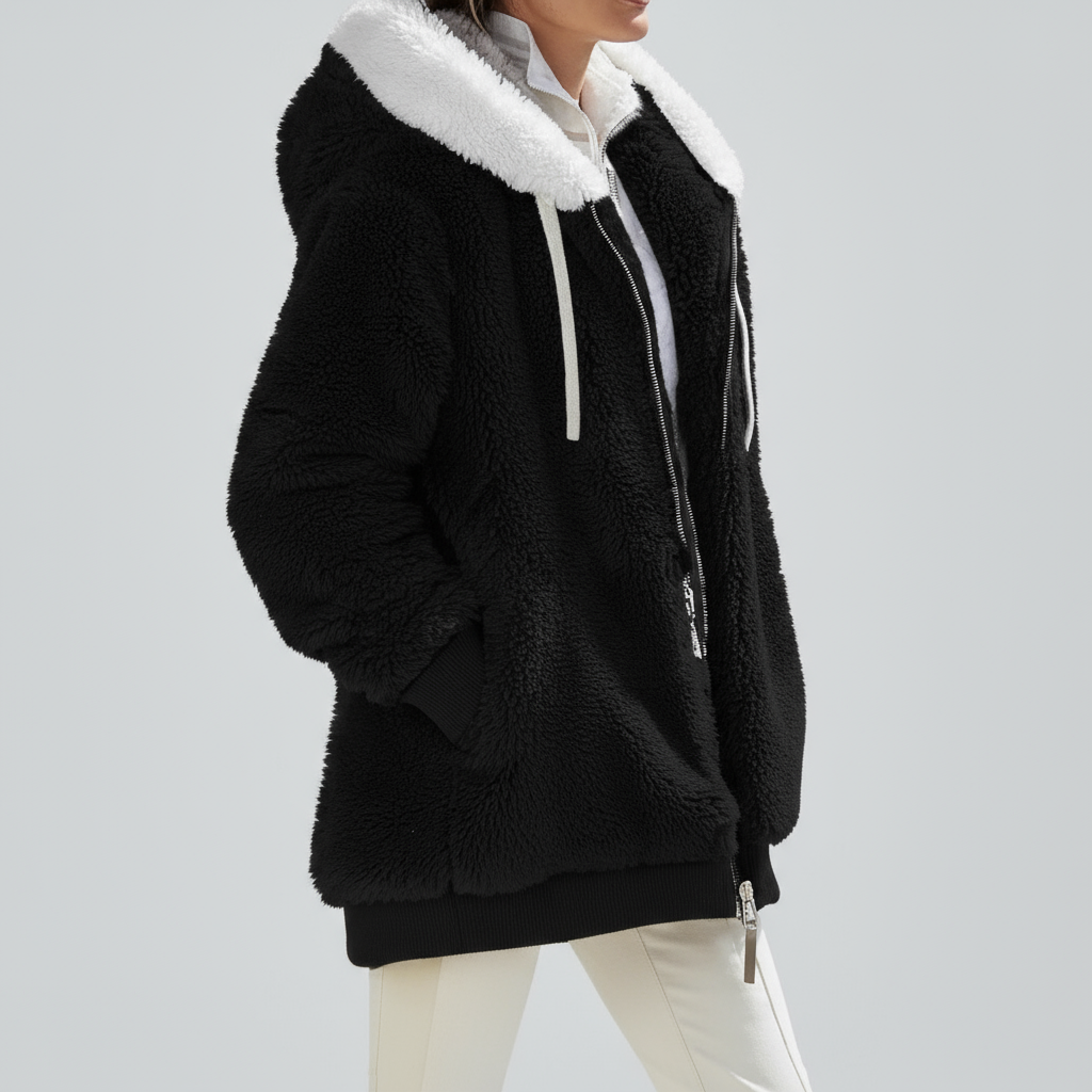 Elena: Elegant fleece jacket for the style-conscious