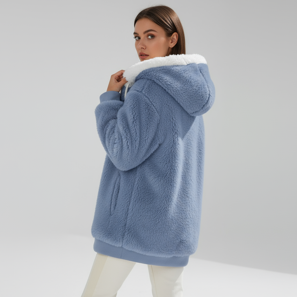 Elena: Elegant fleece jacket for the style-conscious