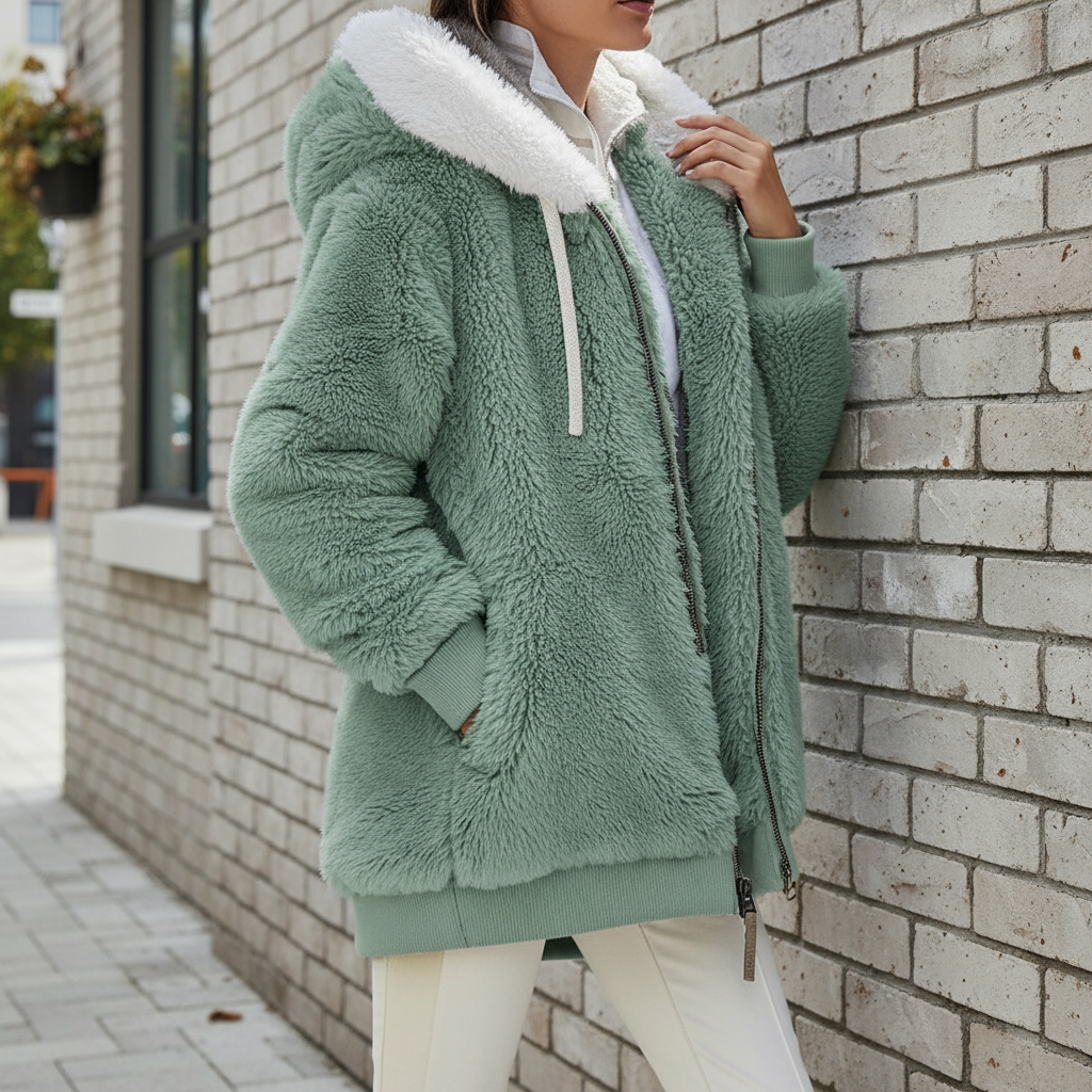 Elena: Elegant fleece jacket for the style-conscious