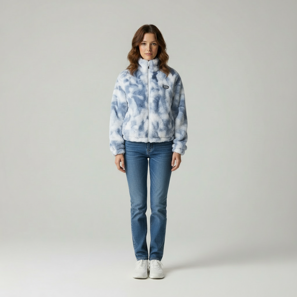Nila Timeless Tie-Dye FleeceJacket – fashionable classic
