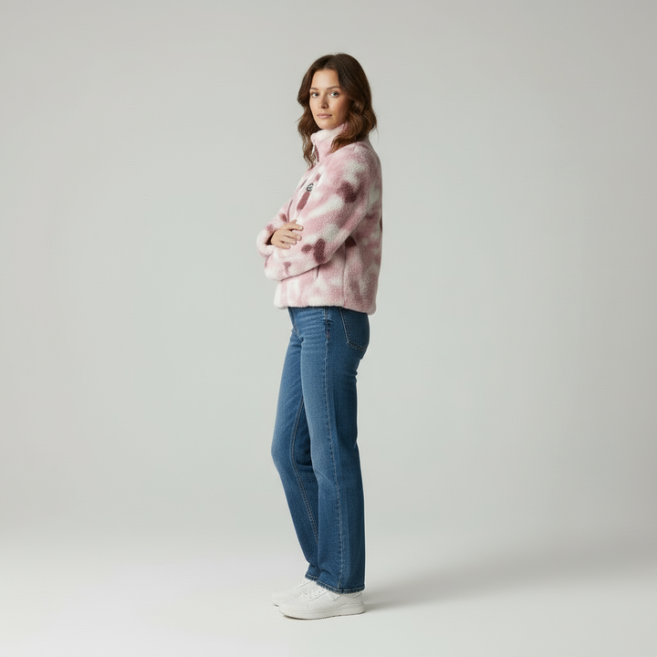 Nila Timeless Tie-Dye FleeceJacket – fashionable classic