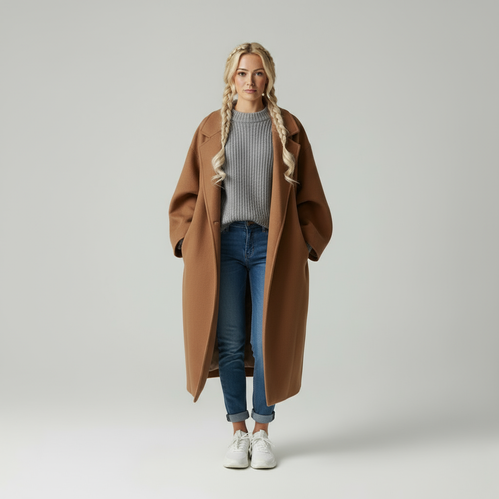 Lena Elegant coat with a timeless collar