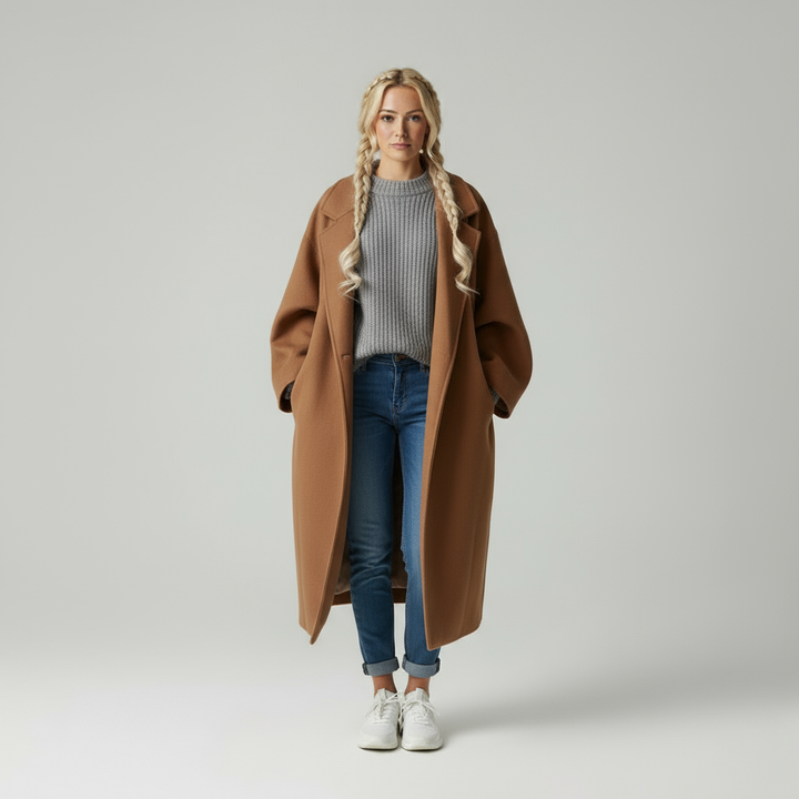 Lena Elegant coat with a timeless collar