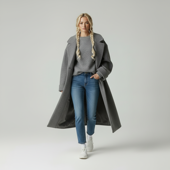 Lena Elegant coat with a timeless collar