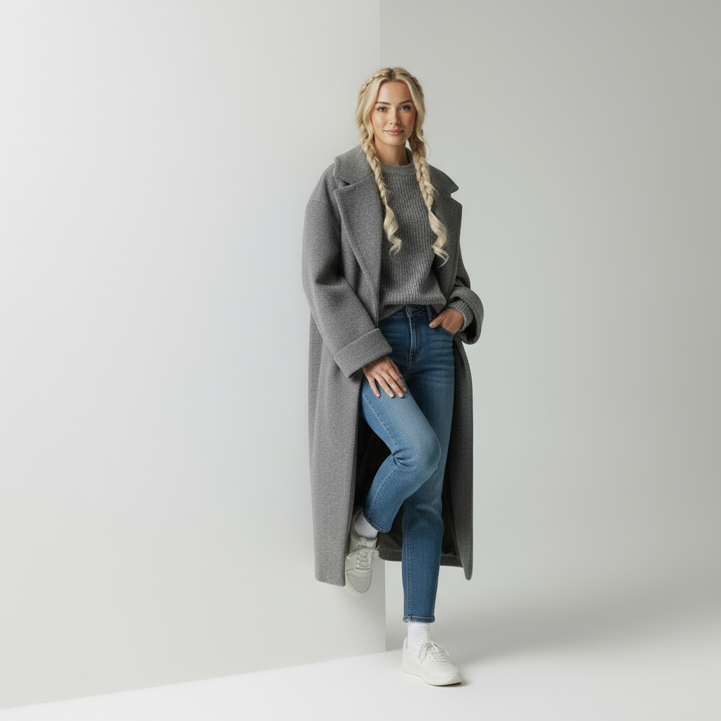 Lena Elegant coat with a timeless collar