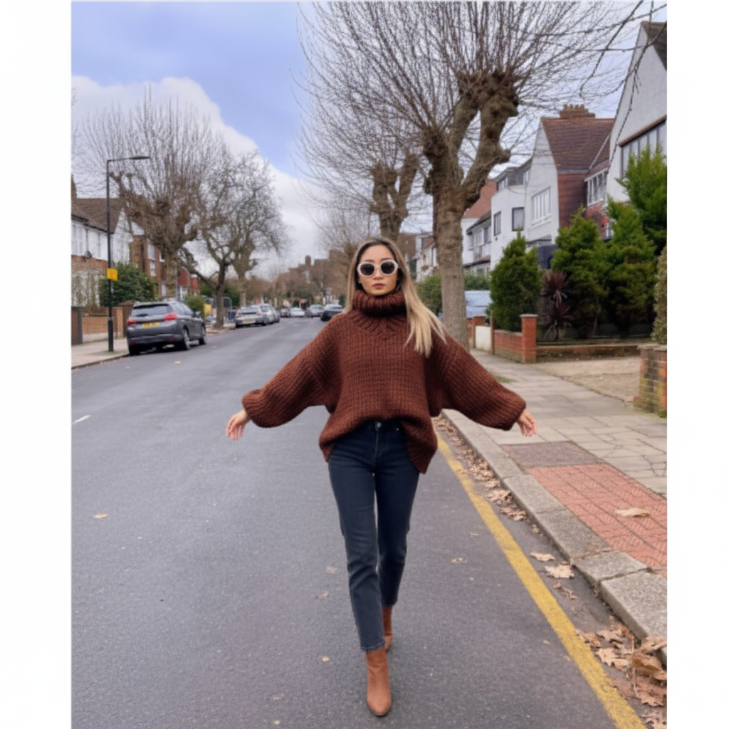 Emma Elegant oversize knit sweater