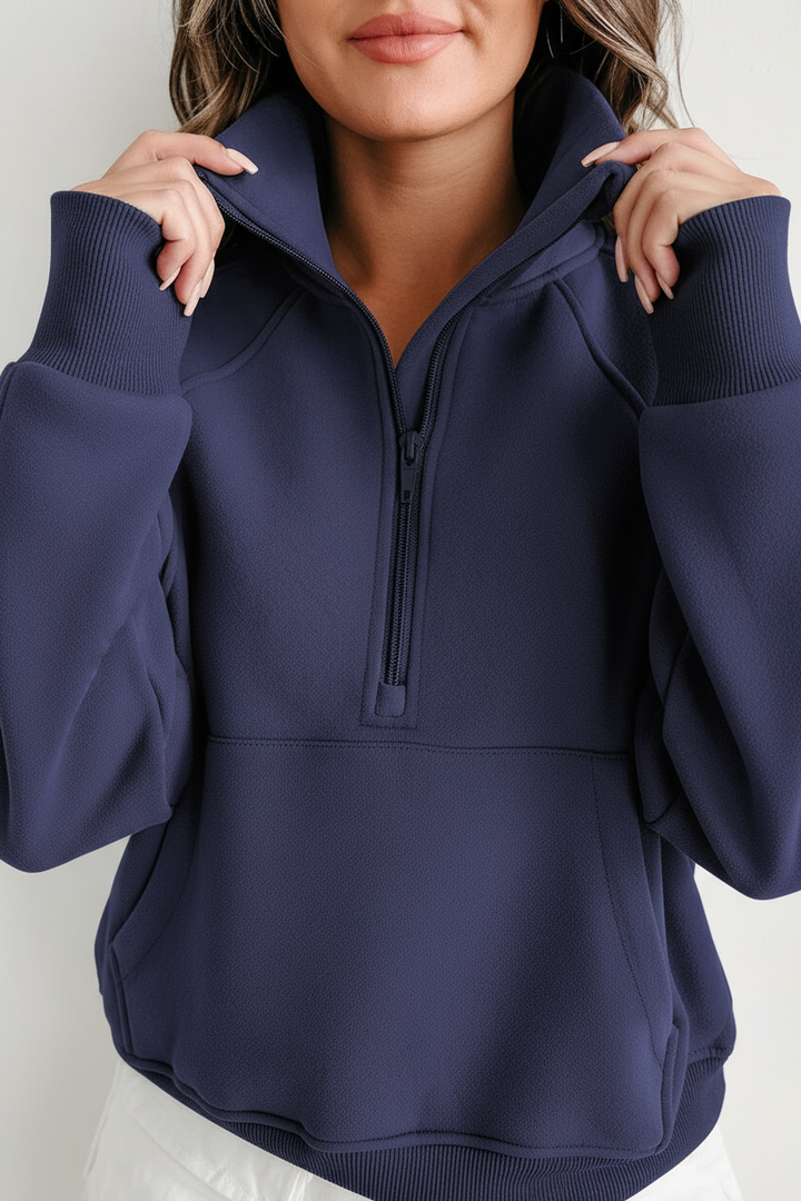 Ben Timeless zip-up sweatshirt in brown