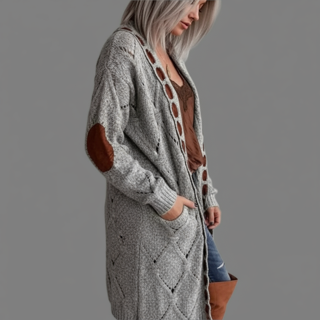 Leonie: Timeless cardigan with patches