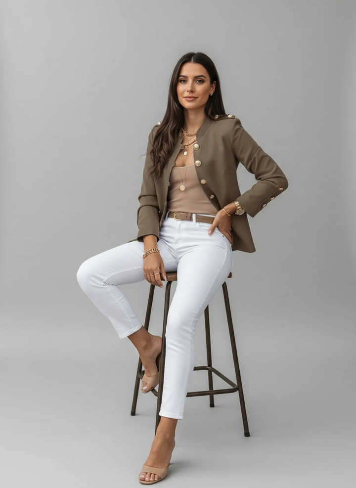 Elisa's elegant structured blazer