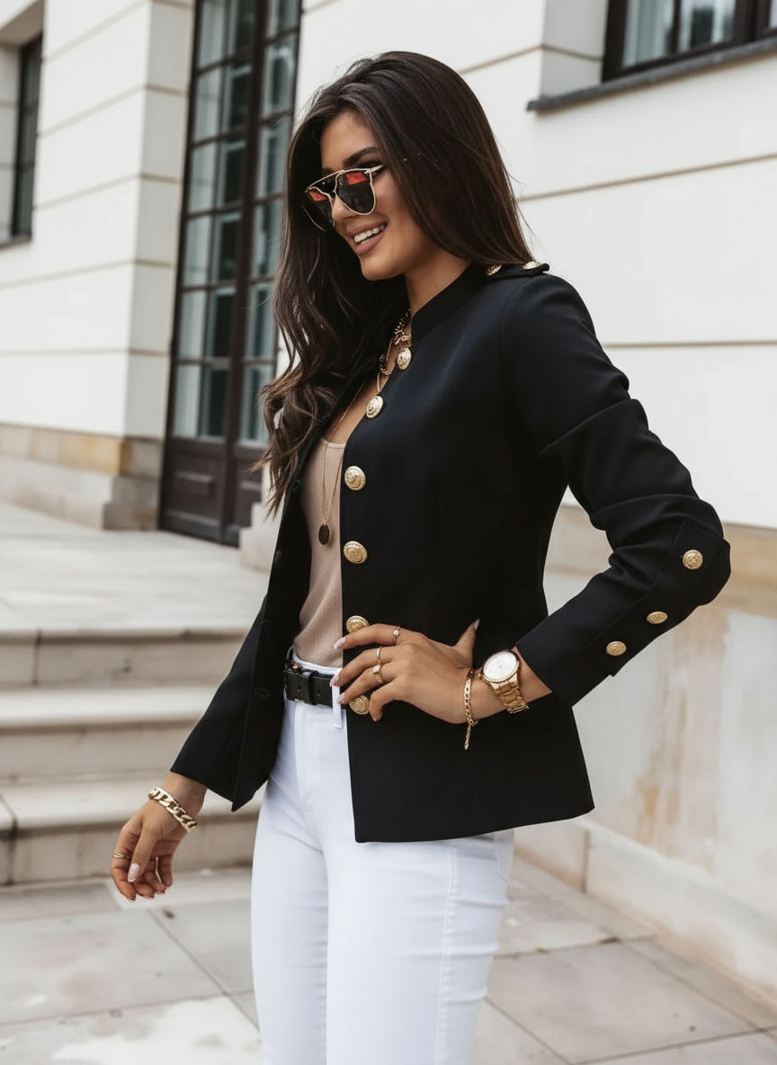 Elisa's elegant structured blazer