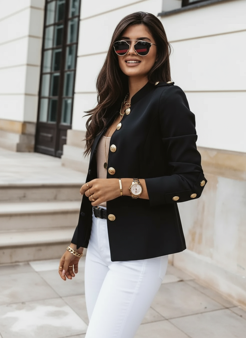 Elisa's elegant structured blazer