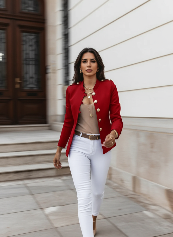 Elisa's elegant structured blazer
