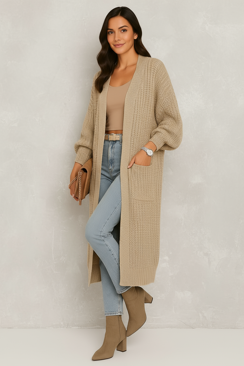 Narelle's elegant knitted jacket for timeless elegance