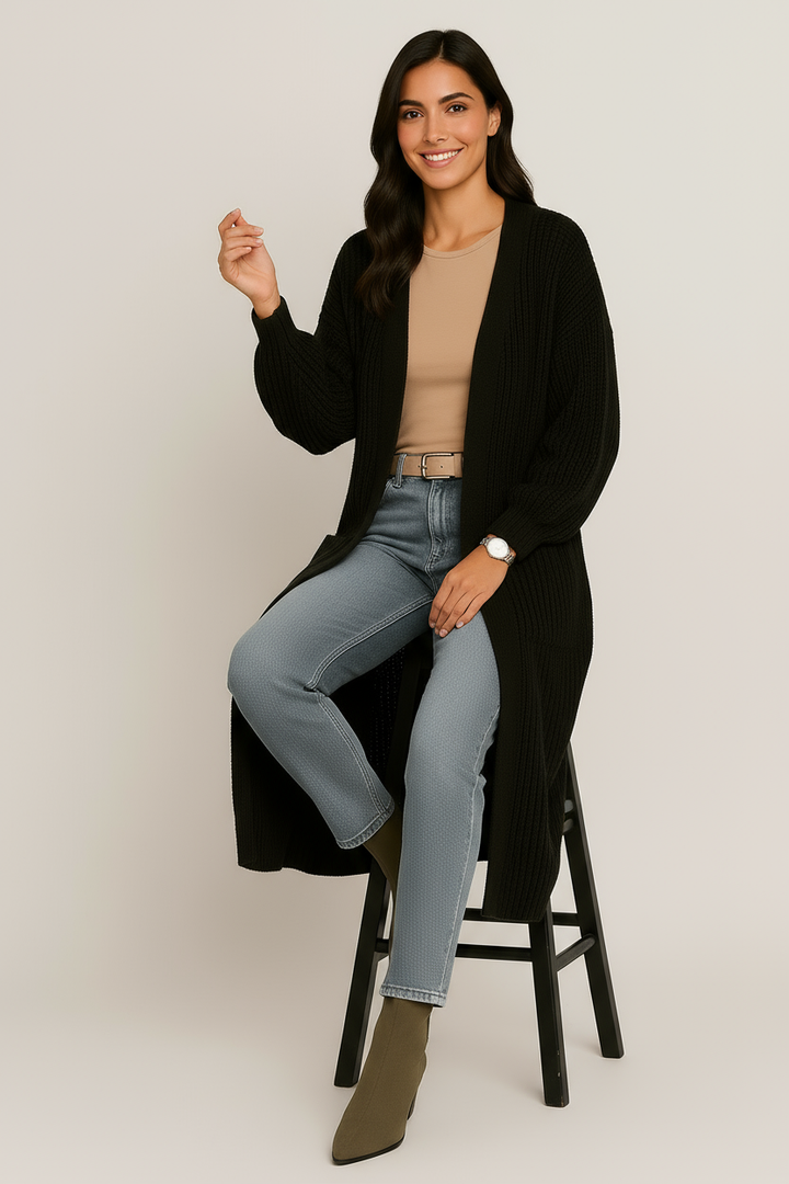 Narelle's elegant knitted jacket for timeless elegance