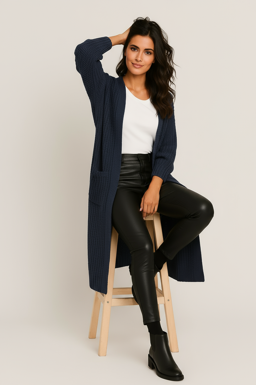 Narelle's elegant knitted jacket for timeless elegance