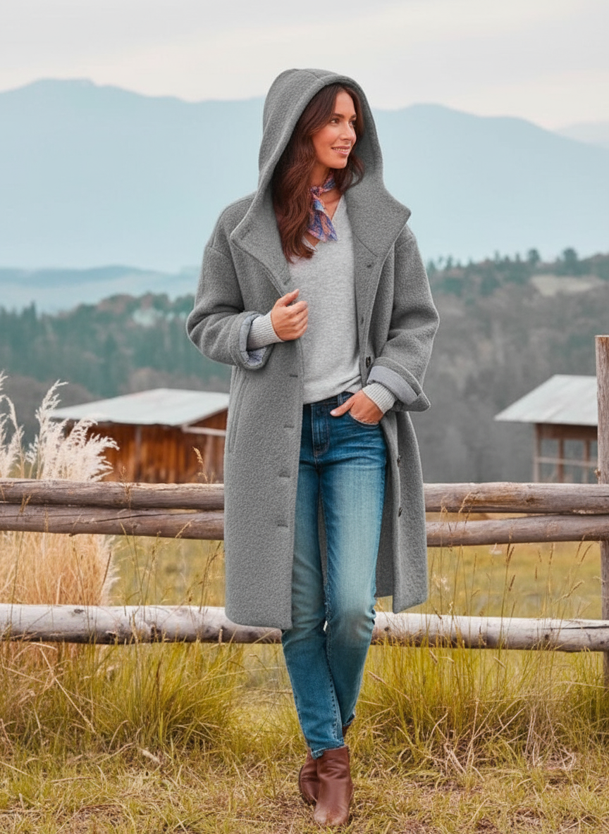 Maxi dress "Isabella": timeless elegance with a hood