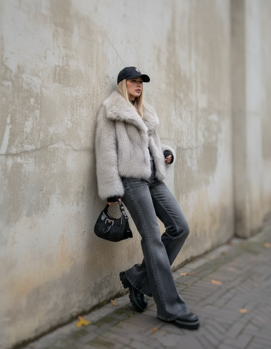 Emma Edle Women's Faux Fur Jacket – Timeless Chic