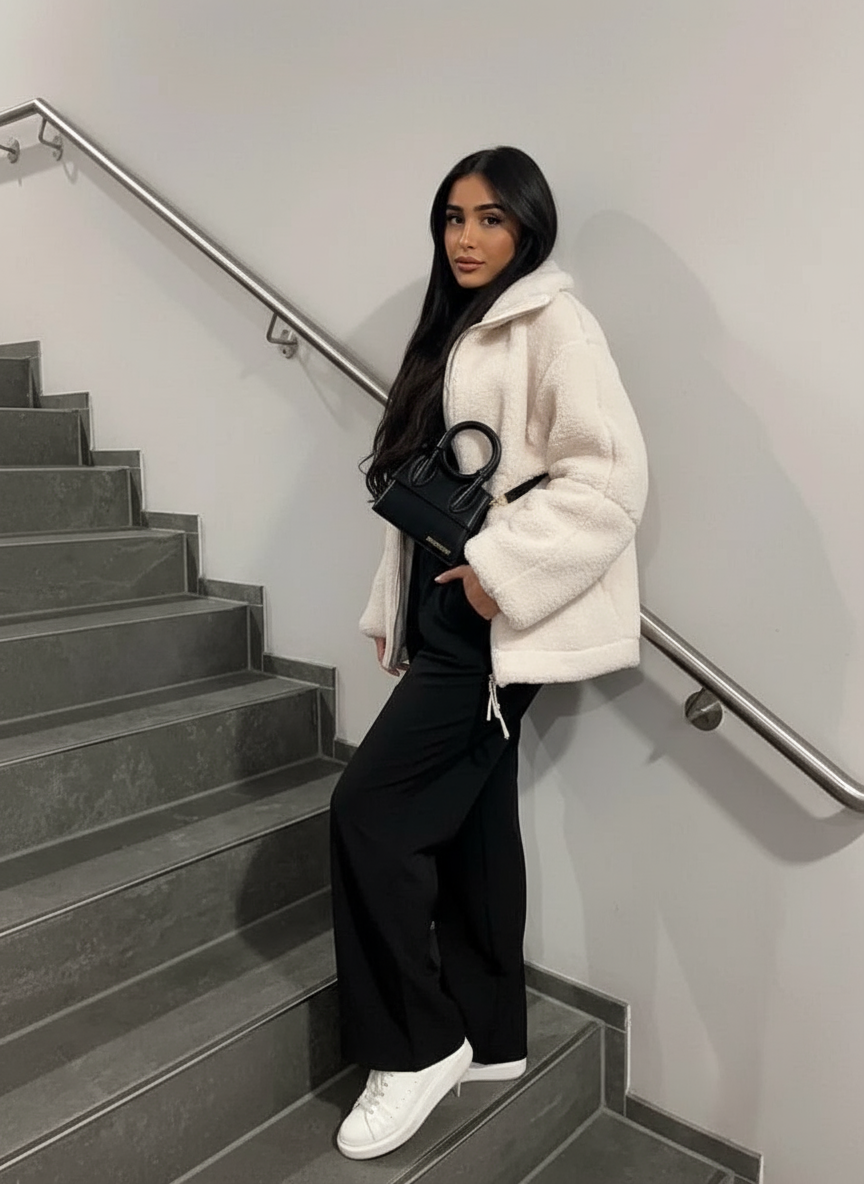 Mila Cozy teddy fleece jacket