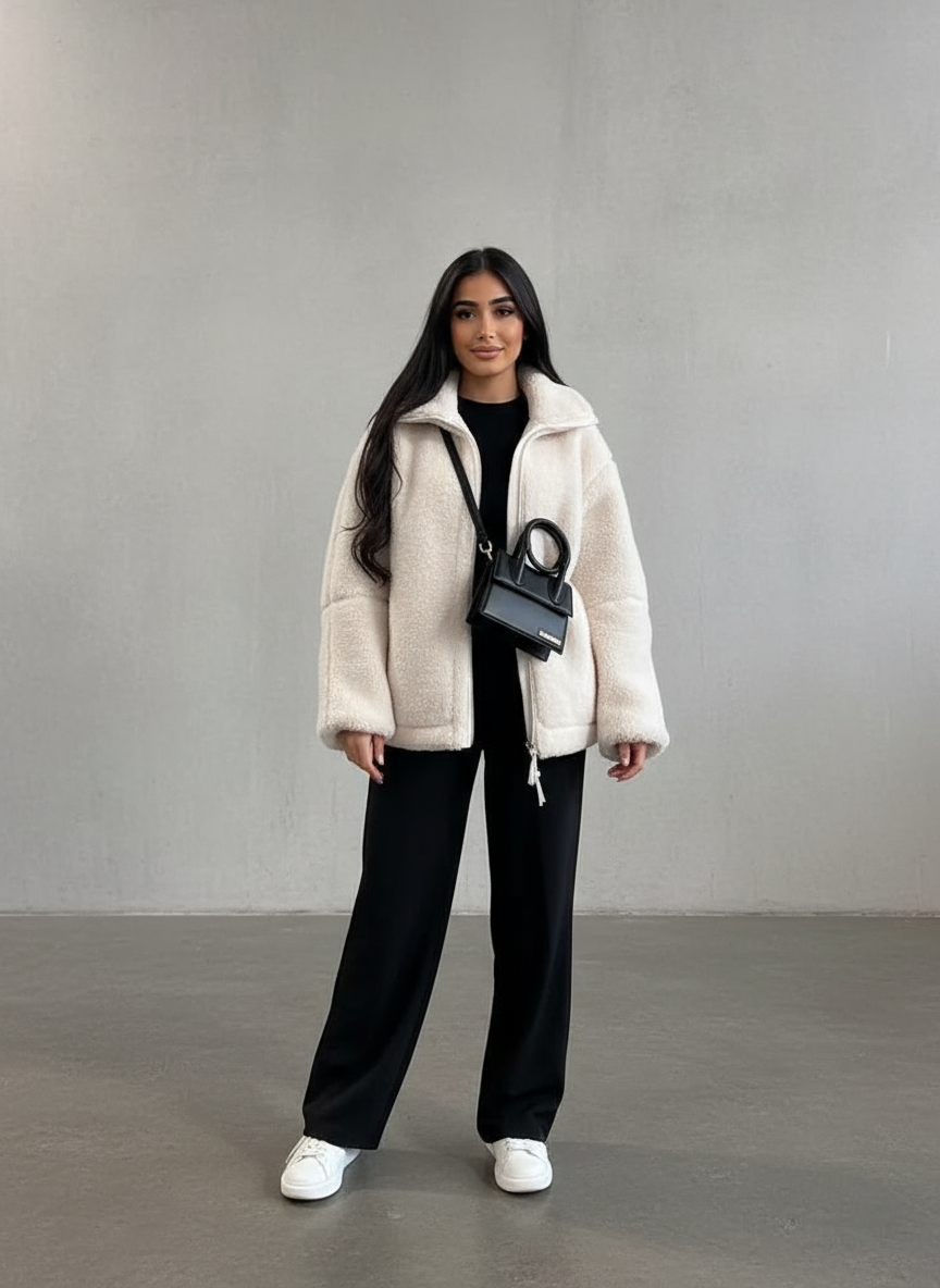 Mila Cozy teddy fleece jacket