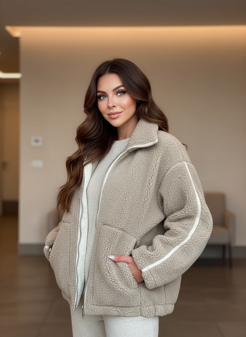 Mila Cozy teddy fleece jacket
