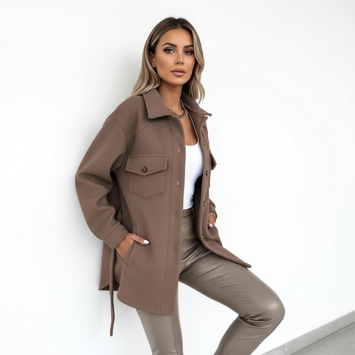 Sophia Noble wool look shacket