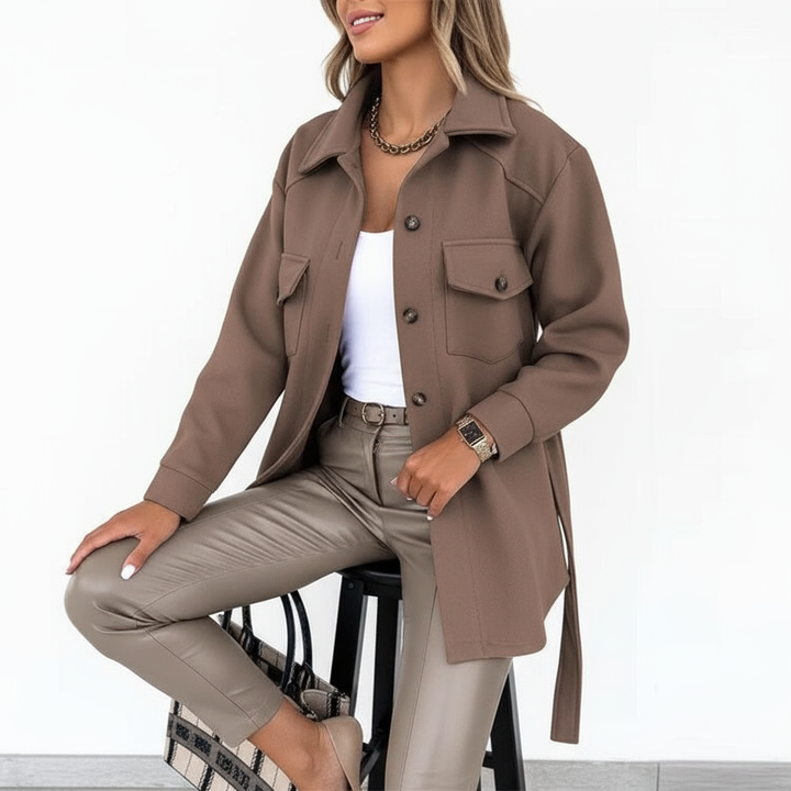 Sophia Noble wool look shacket