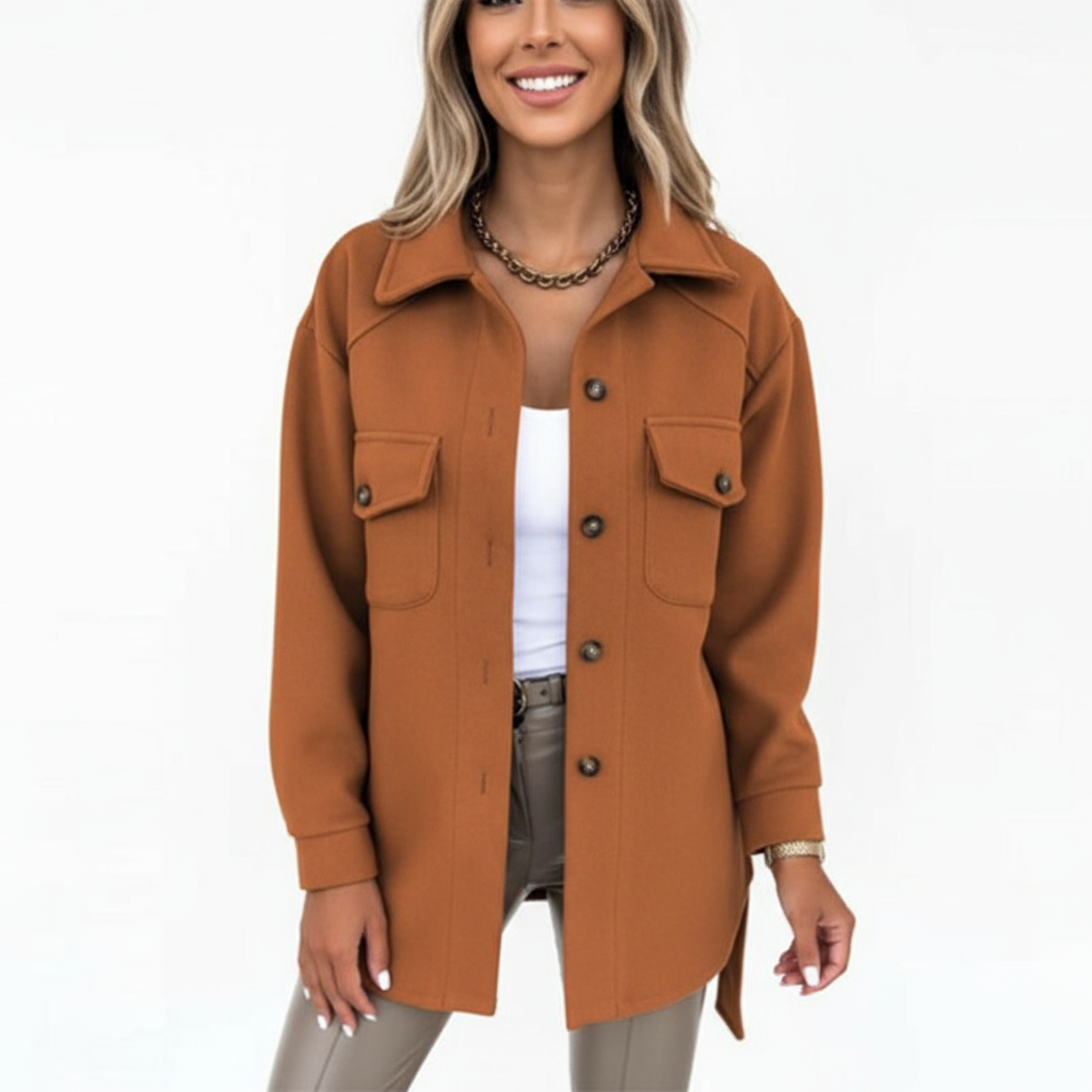 Sophia Noble wool look shacket