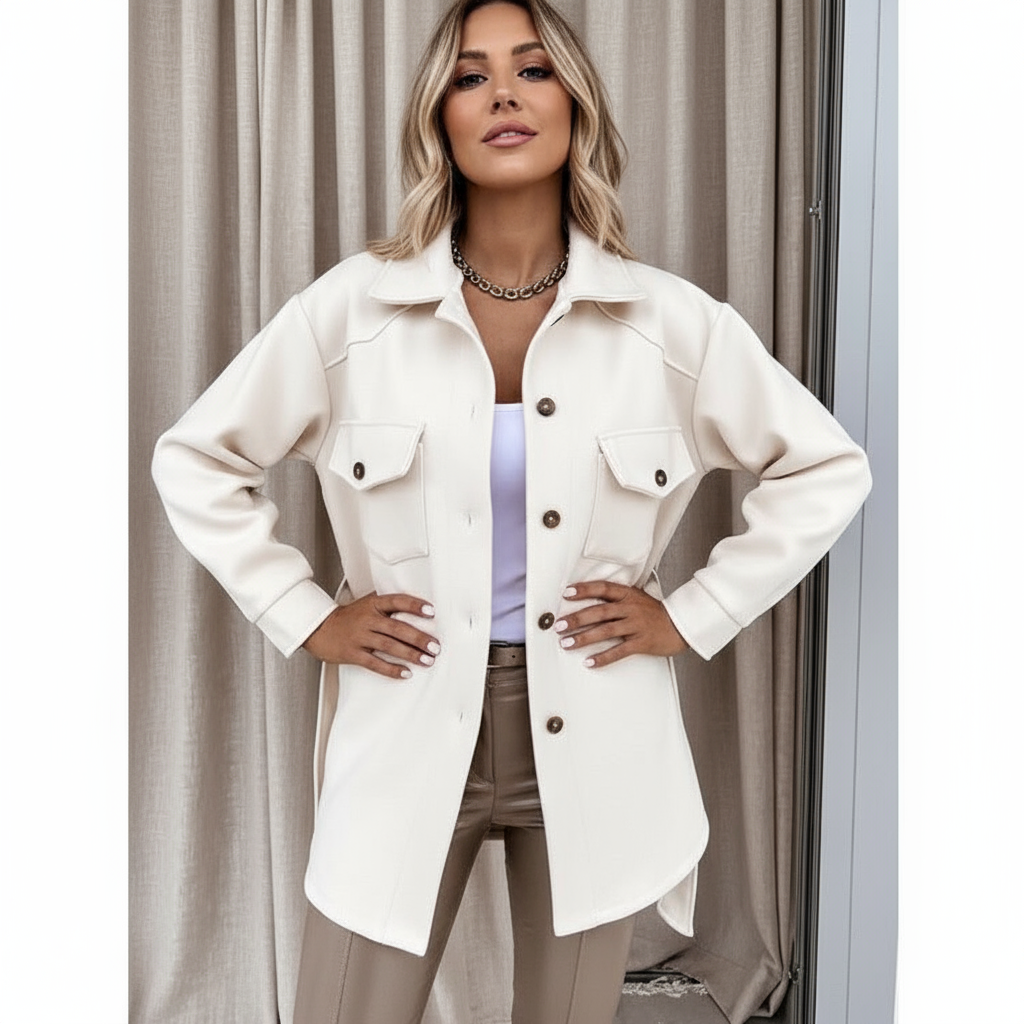 Sophia Noble wool look shacket