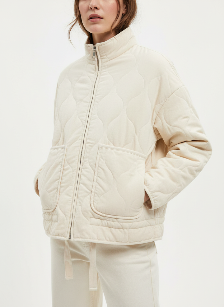 Lena's quilted jacket with wave pattern - leisure chic