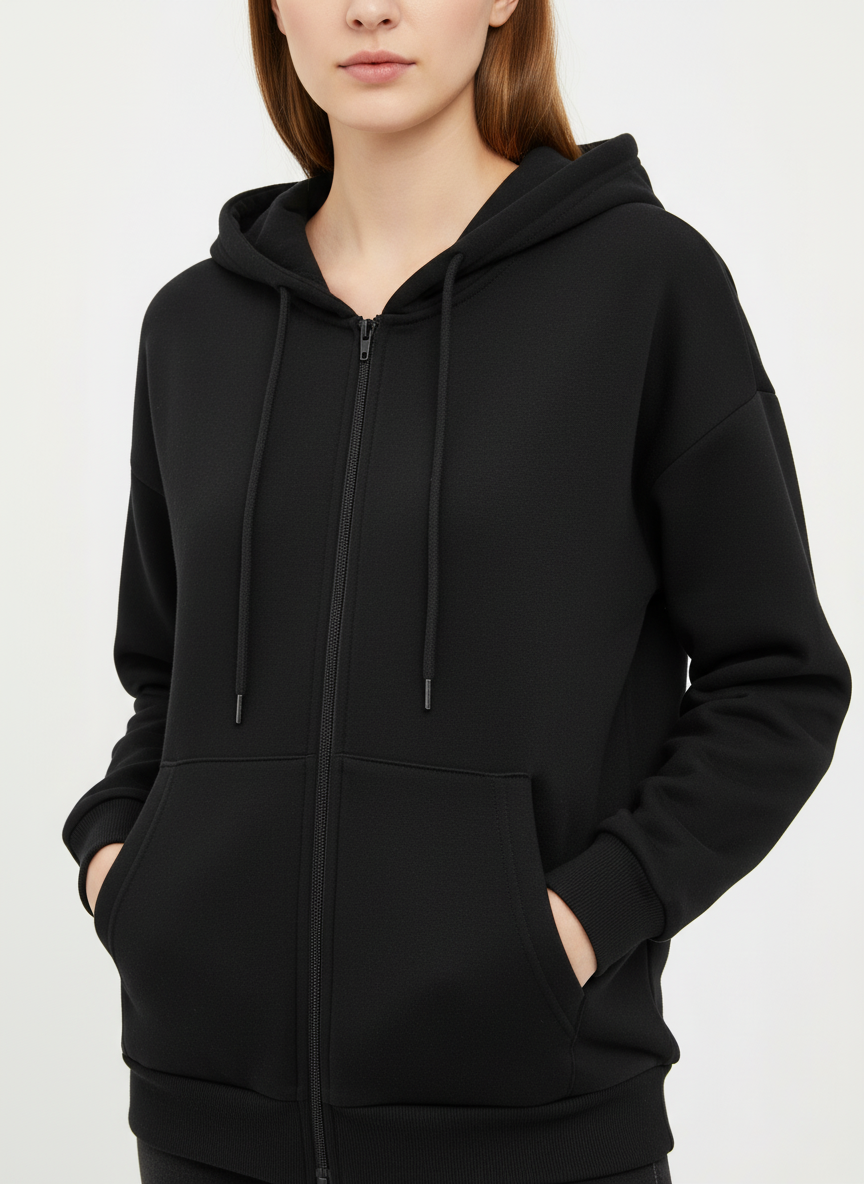 Max's casual zip-up hoodie