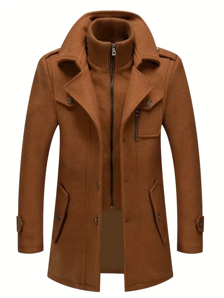 Luke | Men's double-breasted peacoat elegance