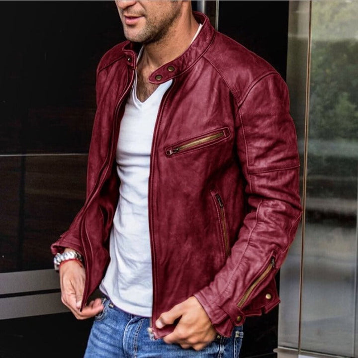 Leo | Men's Slim Fit Faux Leather Jacket