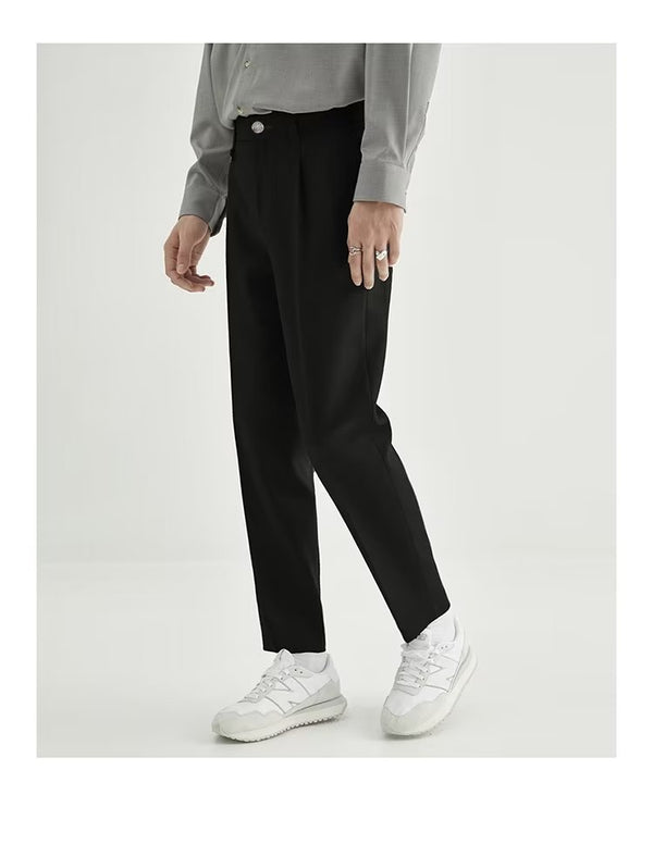 Luke | Men's Cropped Pleated High-Waist Pantsn