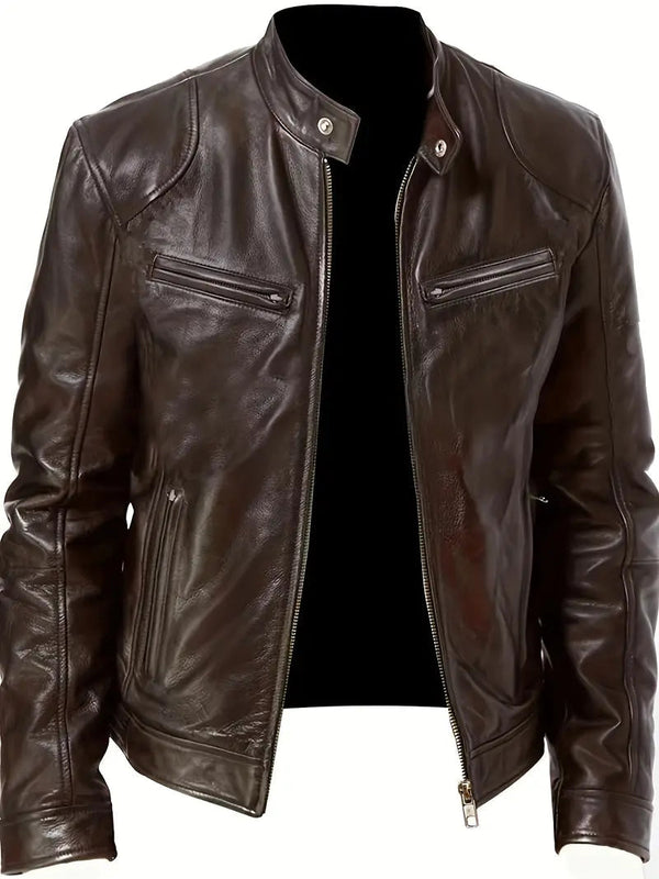 Leon | Slim Fit Men's Faux Leather Jacket