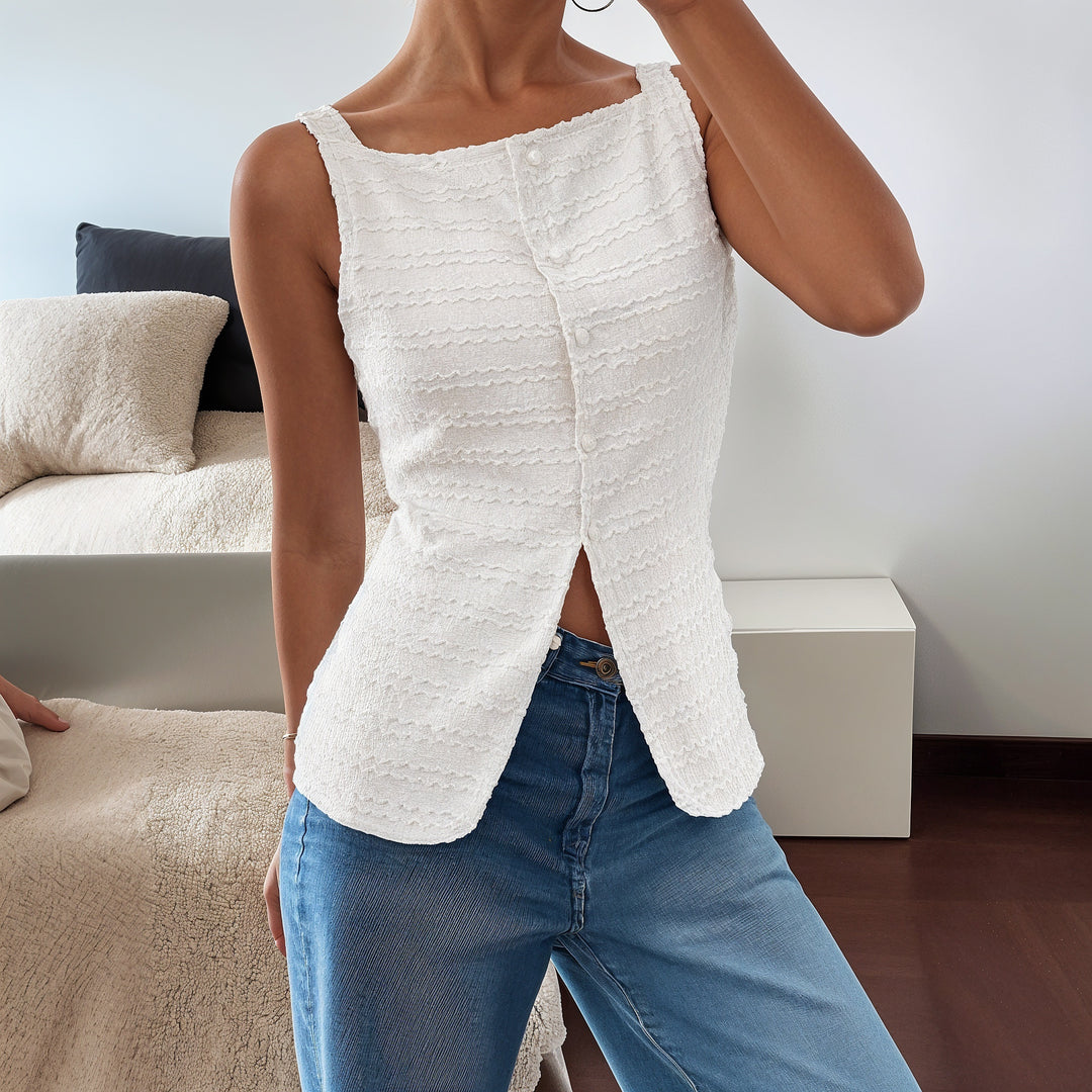 Women's Top 'Sophia': Square neckline, sleeveless