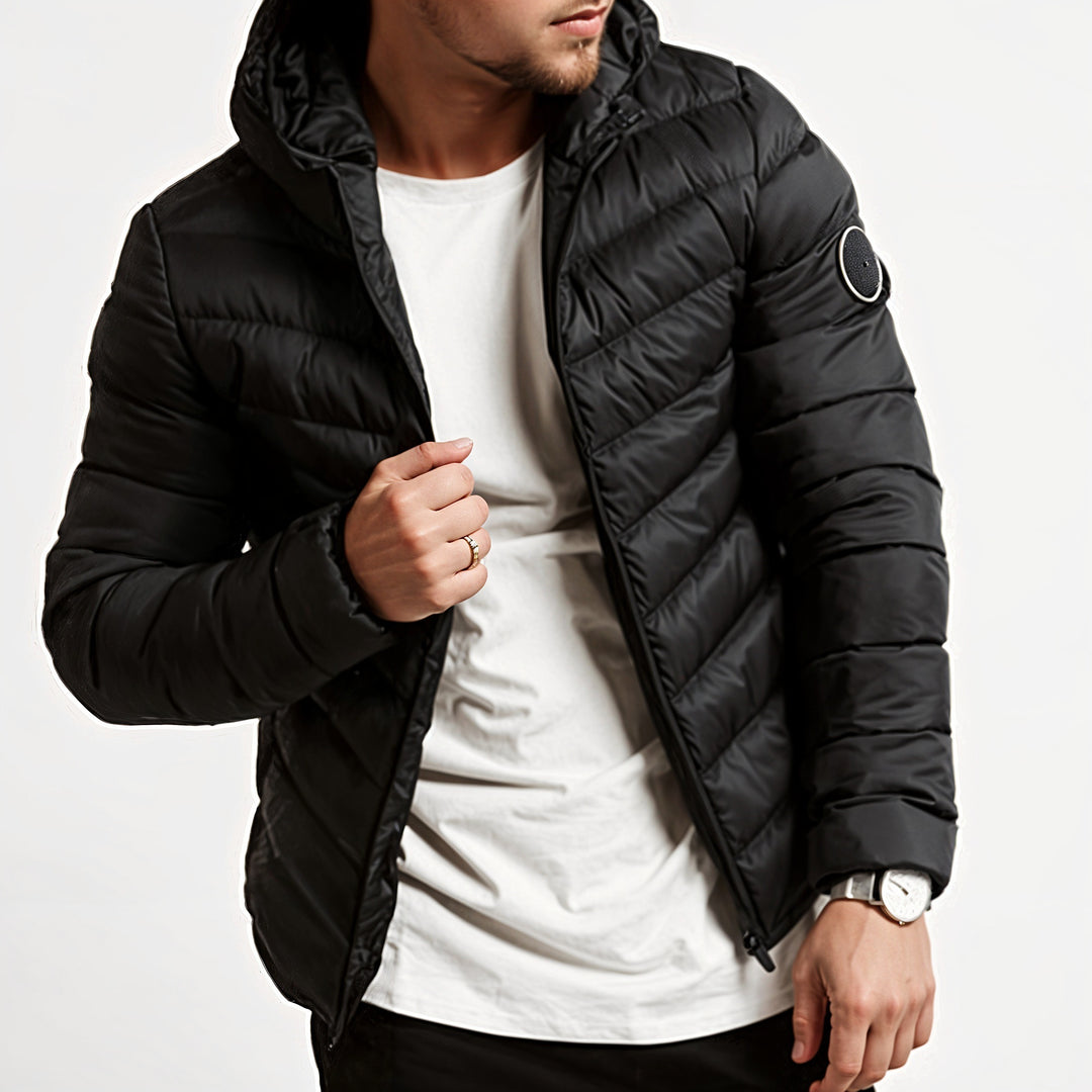 Liam | Trendy men's puffer hooded jacket