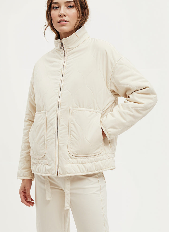Lena's quilted jacket with wave pattern - leisure chic