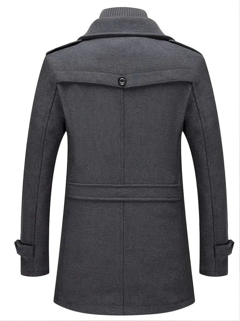 Luke | Men's double-breasted peacoat elegance