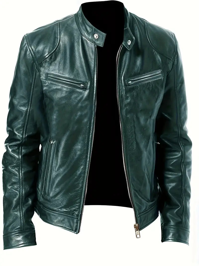 Leon | Slim Fit Men's Faux Leather Jacket