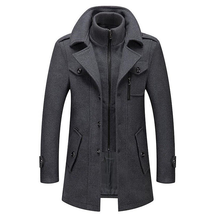 Leon Double Breasted Men's Peacoat